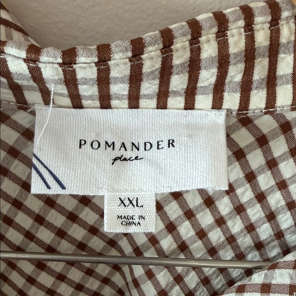 Pomander Place Brown Gingham Seersucker Zacara Dress Size XXL - Picture 9 of 11